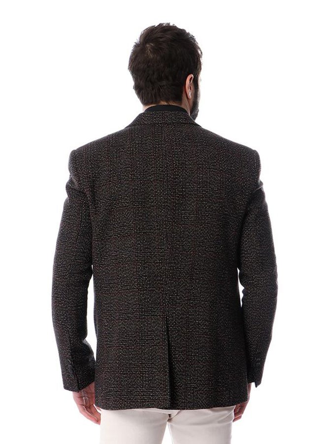 Solid Pattern Slim Fit Blazer Dark Blue - Image 2