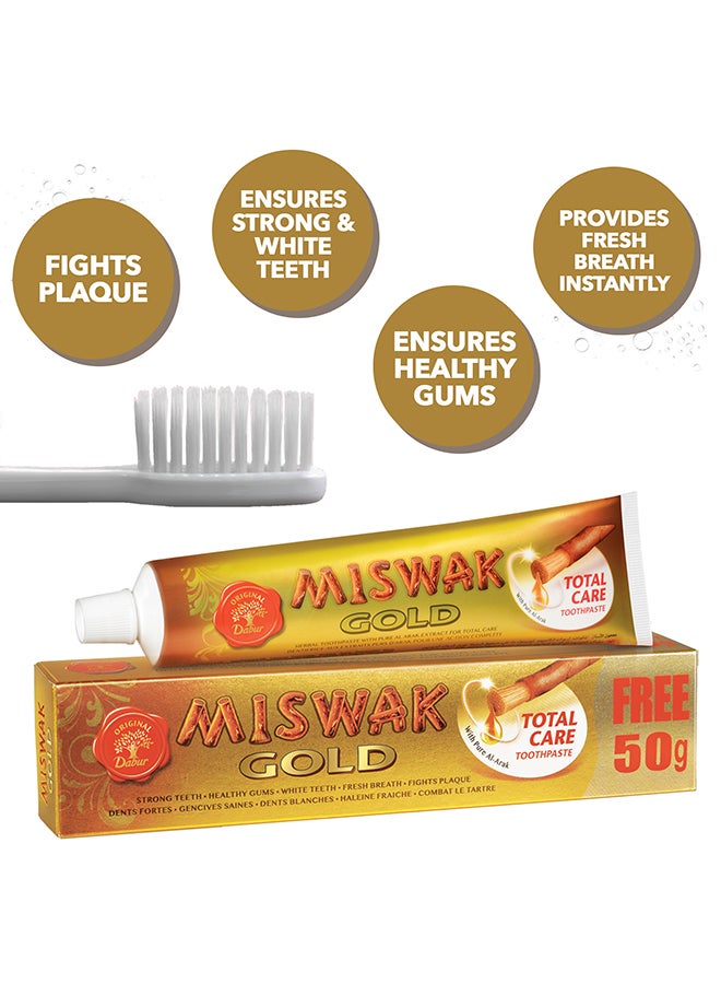 Gold Toothpaste 170G + Toothbrush Free