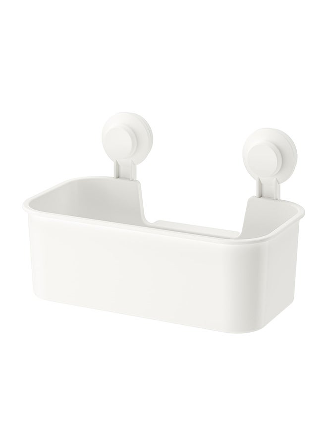 Storage Basket With Suction Cup White 28x17x17cm - Image 1