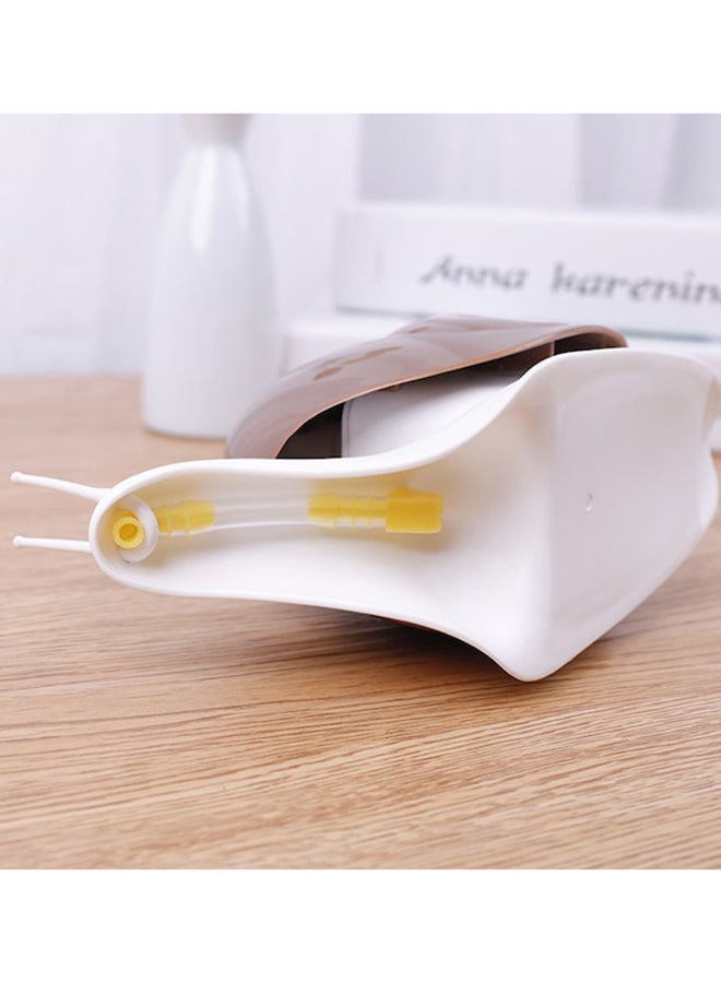 Beauenty Snail Shape Liquid Soap Dispenser Brown/White 7.2x17.5x11cm - Image 2