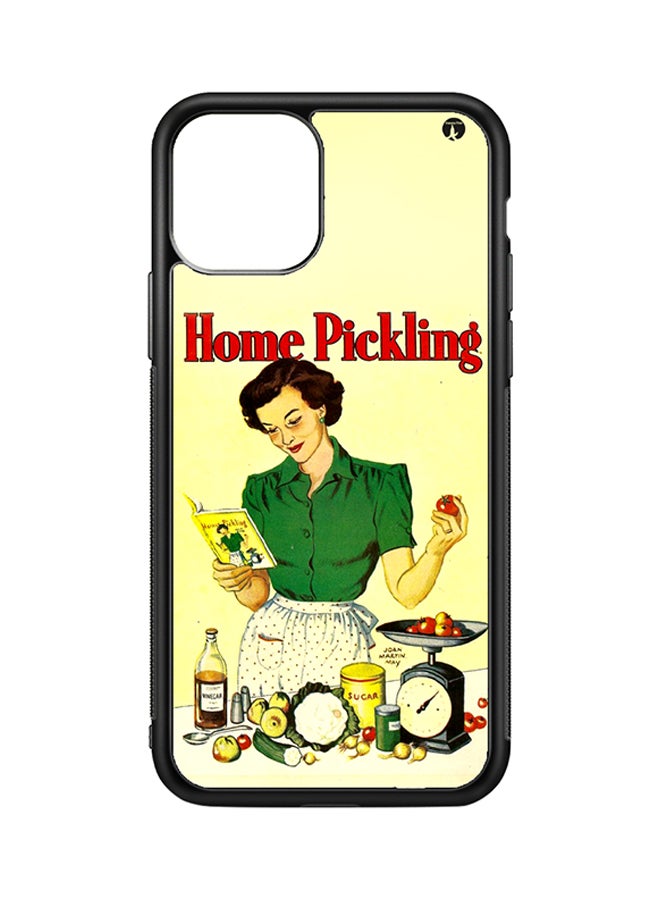 Protective Case Cover For Apple iPhone 11 Pro Max Vintage Art (Black Bumper)