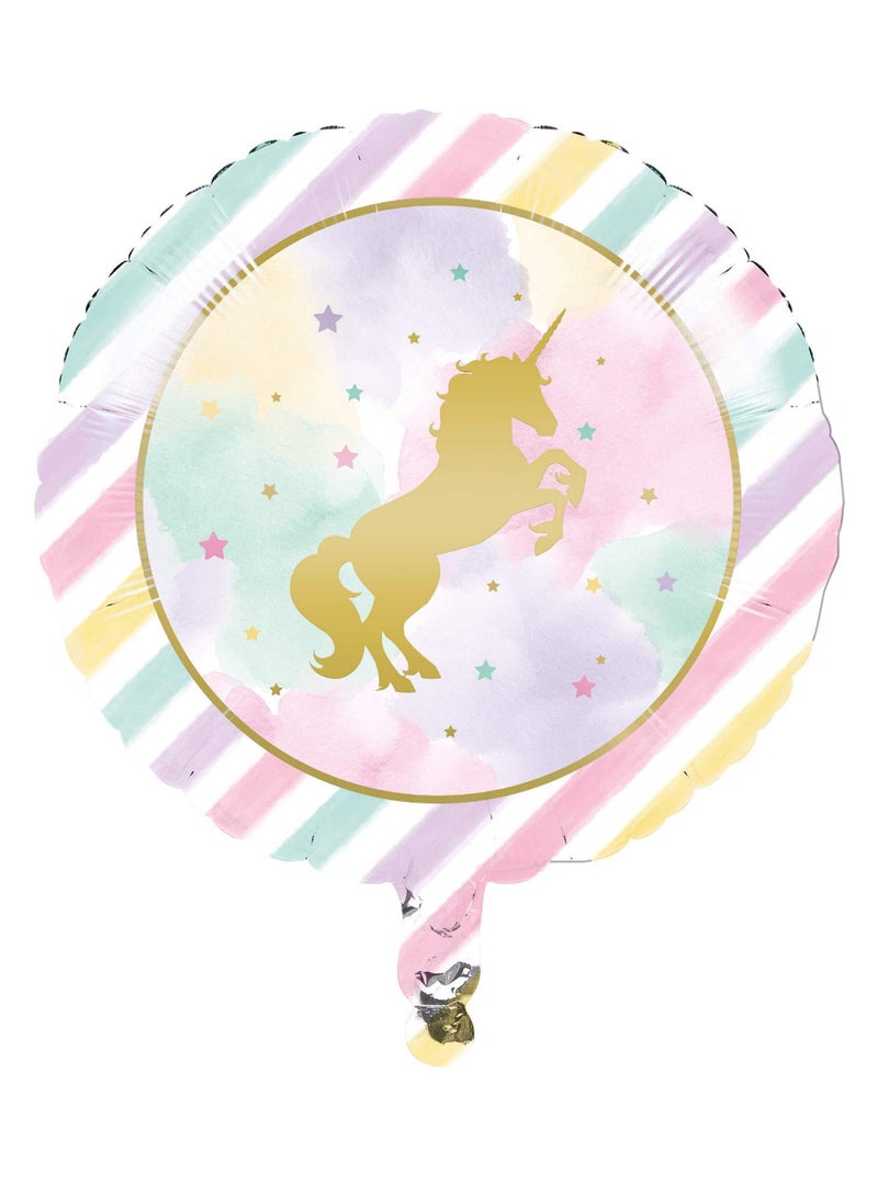 CREATIVE CONVERTING Sparkle Unicorn Pattern Balloon 18inch - Image 1