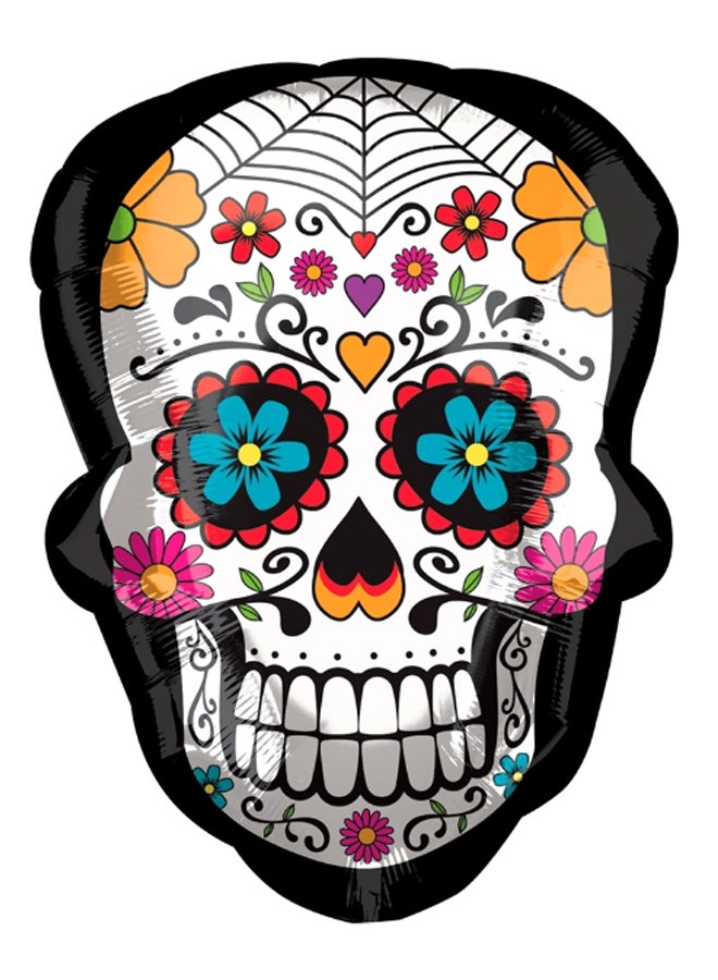 Amscan Burton Hal Sugar Skull Shape Balloon 24 x 18inch - Image 1