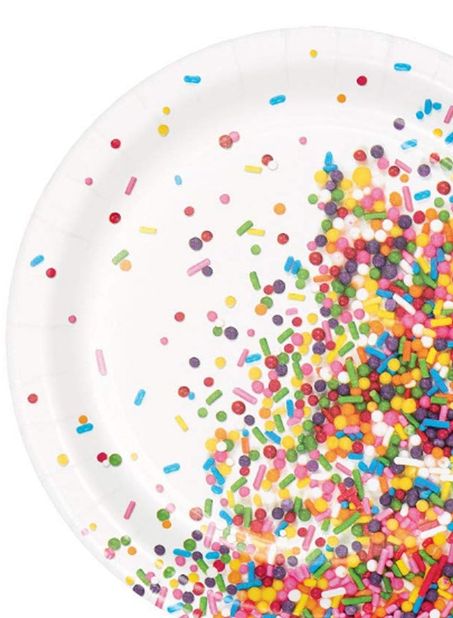 كرييتف كونفيرتينج طقم أطباق حلوى بطبعة قصاصات ملونة مكون من 24 قطعة 7بوصة - Image 2