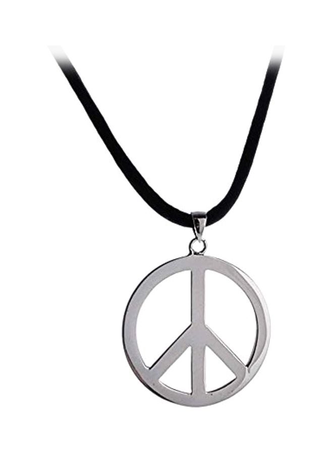 BLING JEWELRY 925 Sterling Silver Peace Sign Pendant Necklace - Image 1