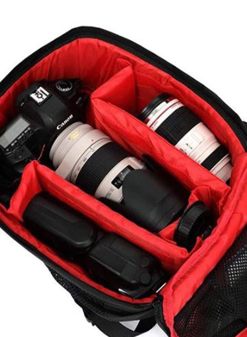 Rubik Professional Waterproof Shoulder Camera Backpack Black/Red  - Image 3