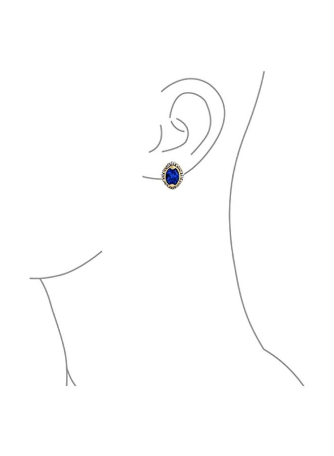 BLING JEWELRY Sapphire Studded Clip On Earrings  - Image 2