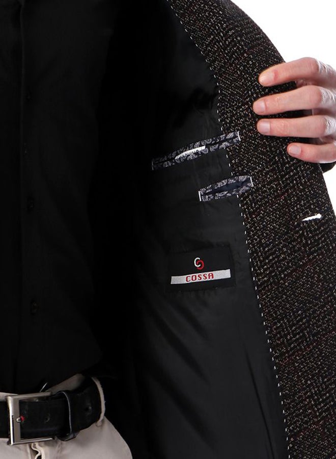 Solid Pattern Slim Fit Blazer Dark Blue - Image 5