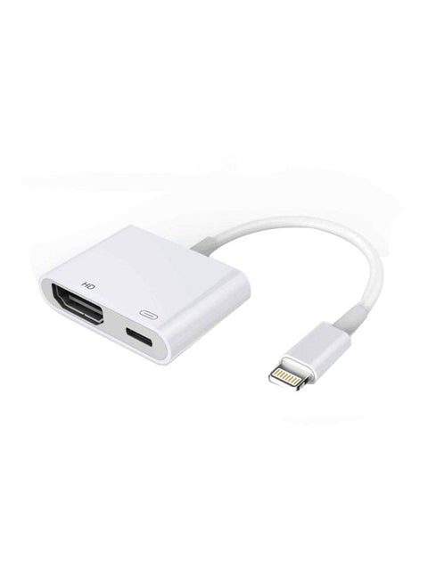 Lightning To HDMI Audio Adapter For iPhone White