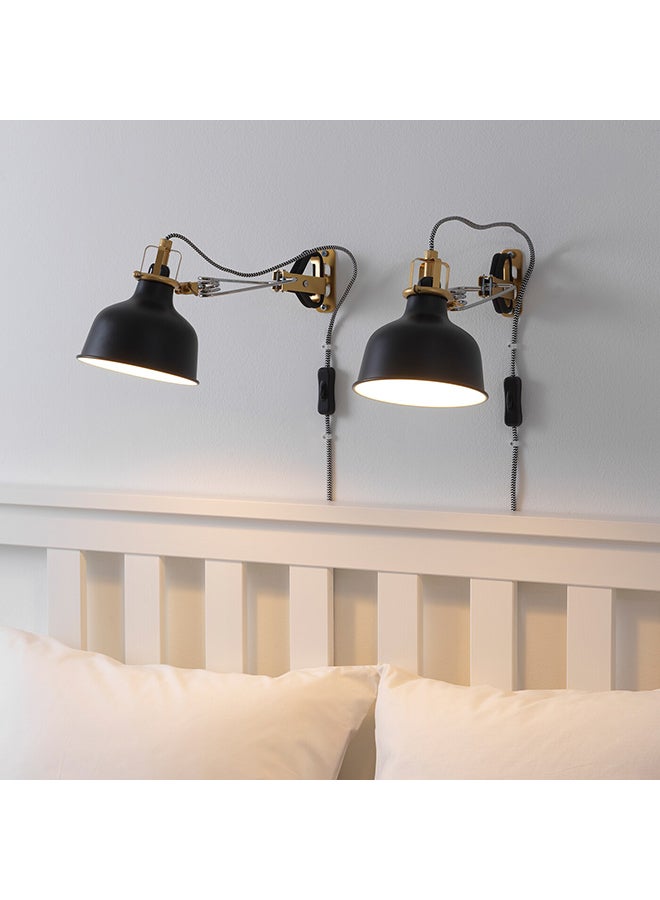 RANARP Led Wall Lamp Black 14x34x12cm - Image 2