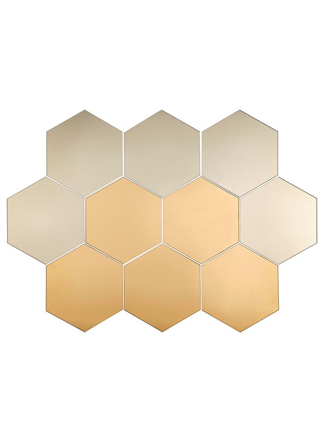 10-Piece Wall Mounted Mirror Multicolor 18x21cm  - Image 1