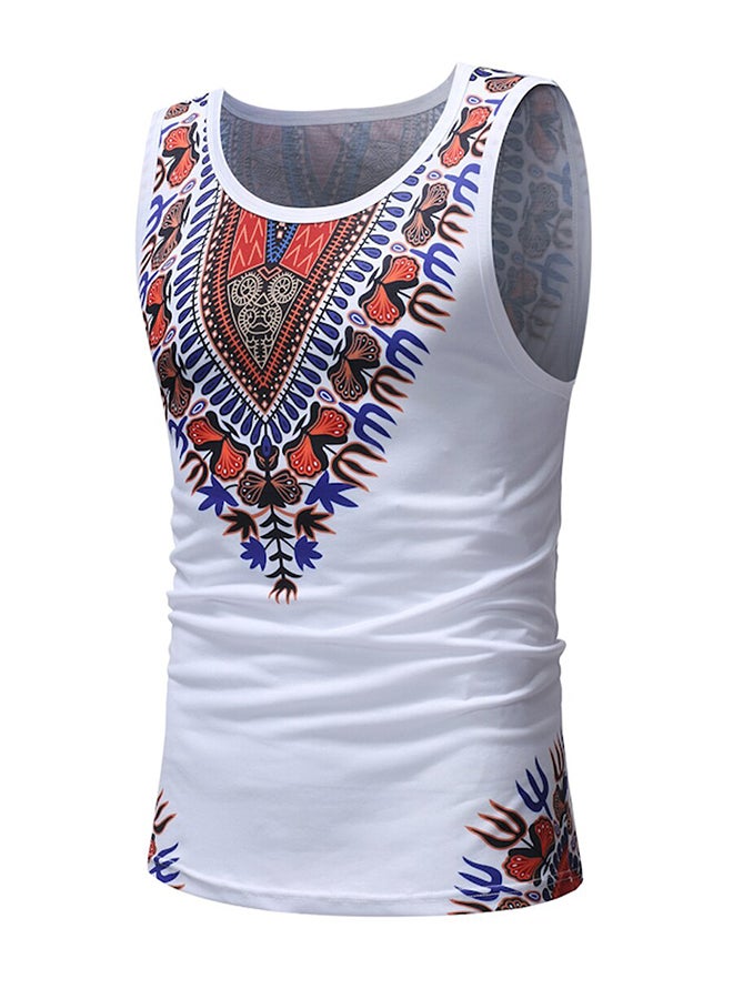 Sleeveless Ethnic Style Vest White  - Image 5