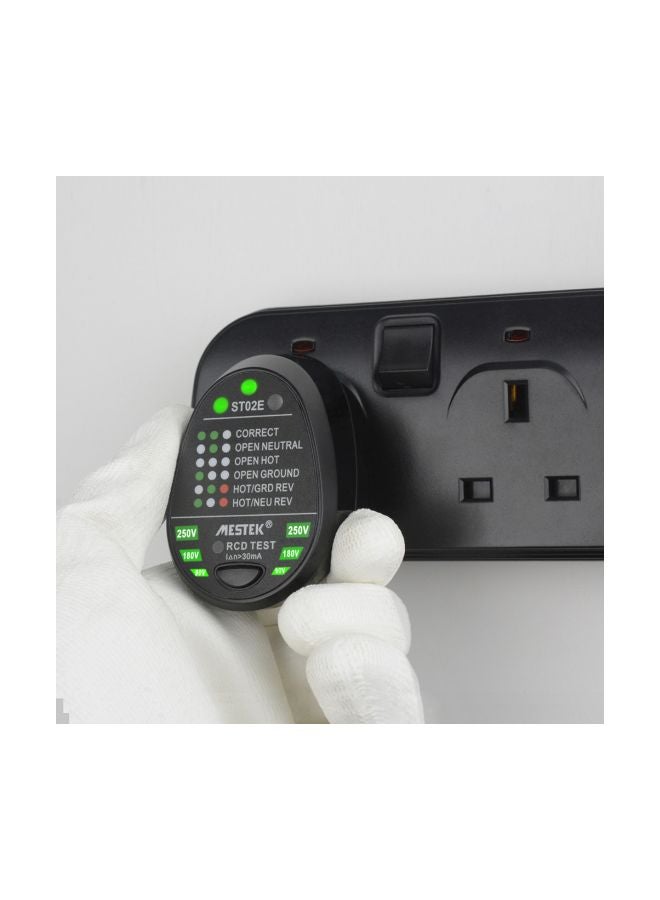 MESTEK RCD Electric Socket Tester Black 9x7.50x8centimeter  - Image 2
