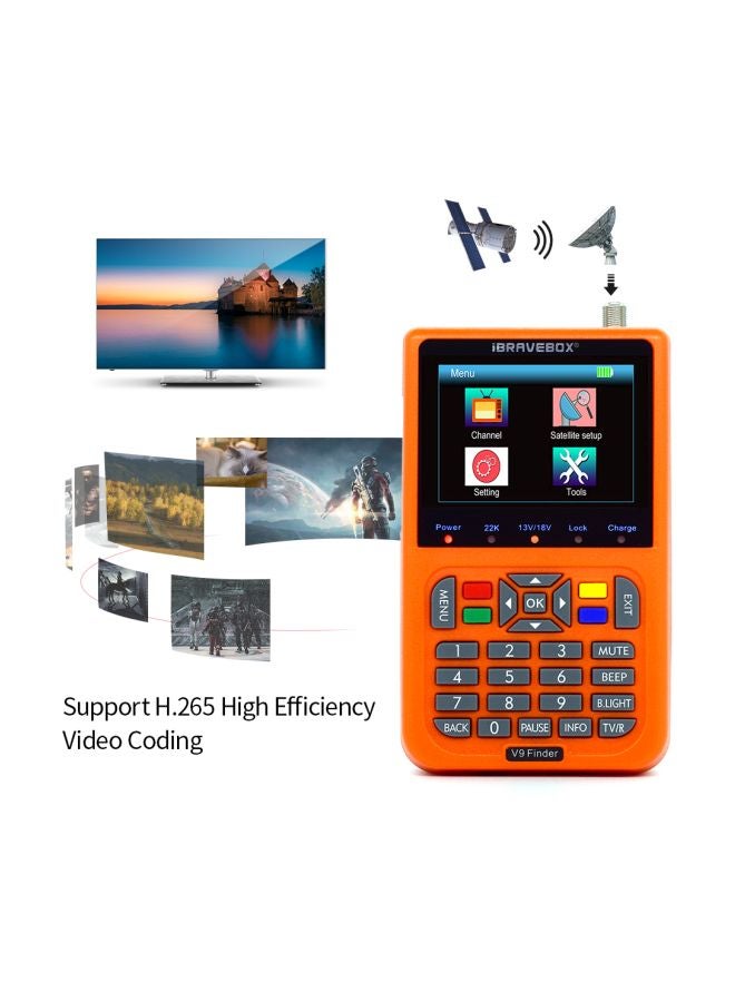 Digital Satellite Signal Finder Orange 6.10x3.74x1.77inch - Image 3