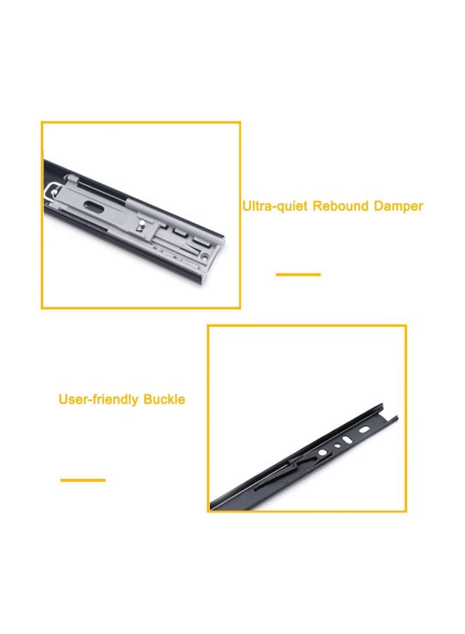 Generic 2-Piece Drawer Slides Black 16inch  - Image 4