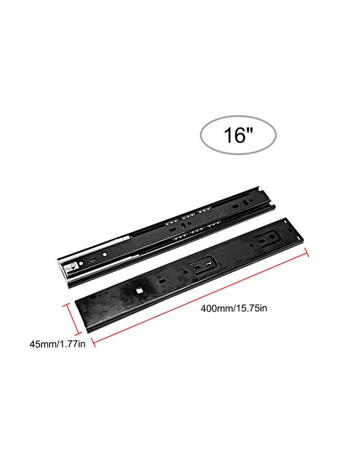 Generic 2-Piece Drawer Slides Black 16inch  - Image 2