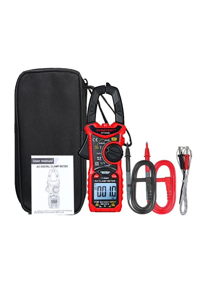 HABOTEST - Digital Clamp Meter Black/Red - Image 1