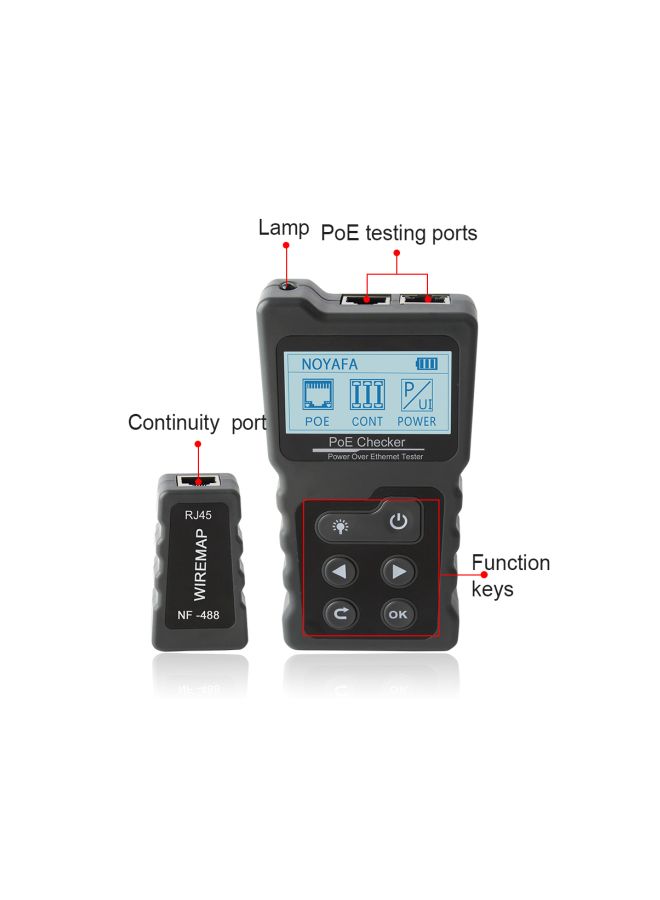 LCD Network Cable Tester Grey/Black - Image 2