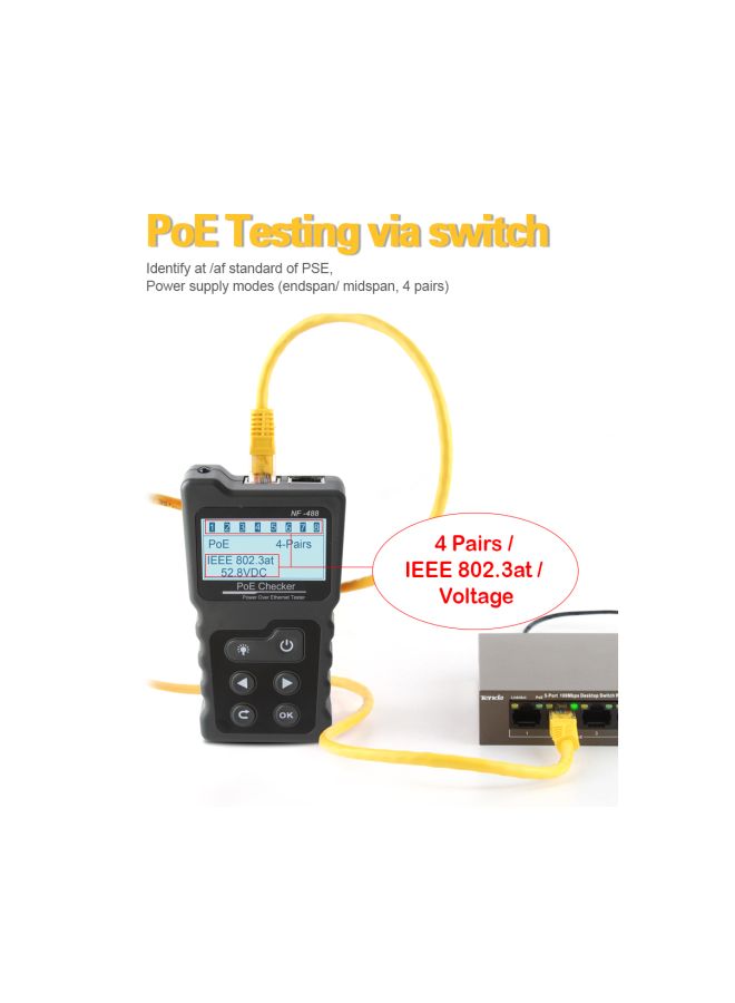 LCD Network Cable Tester Grey/Black - Image 3