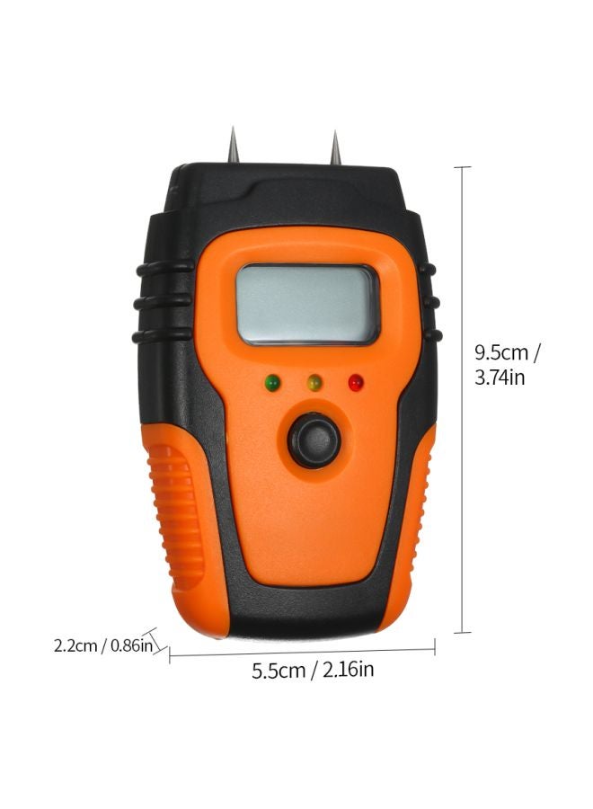 Digital Wood Moisture Tester Orange 9.5x5.5x2.2centimeter - Image 2
