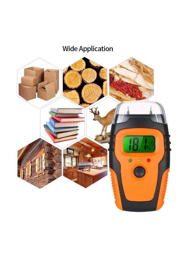 Digital Wood Moisture Tester Orange 9.5x5.5x2.2centimeter - Image 3