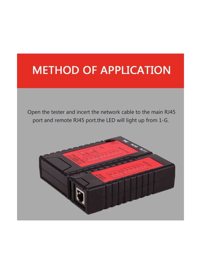 Network Cable Tester Black/Red - Image 4