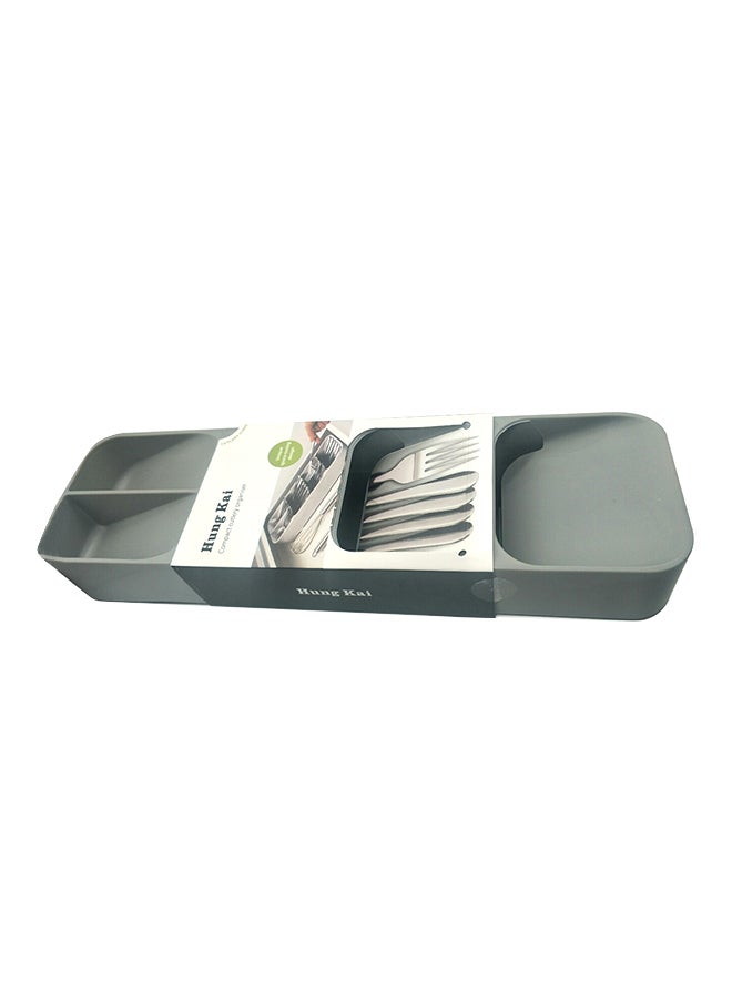 Cutlery Organizer Grey 5.5x39.6x11centimeter