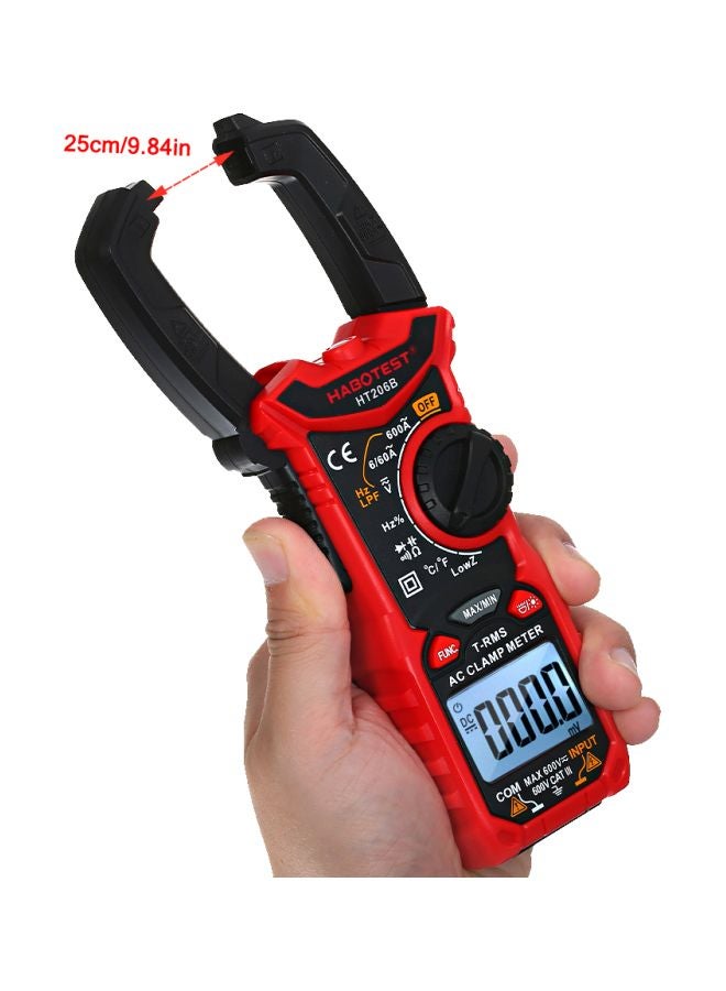 HABOTEST - Digital Clamp Meter Black/Red - Image 1