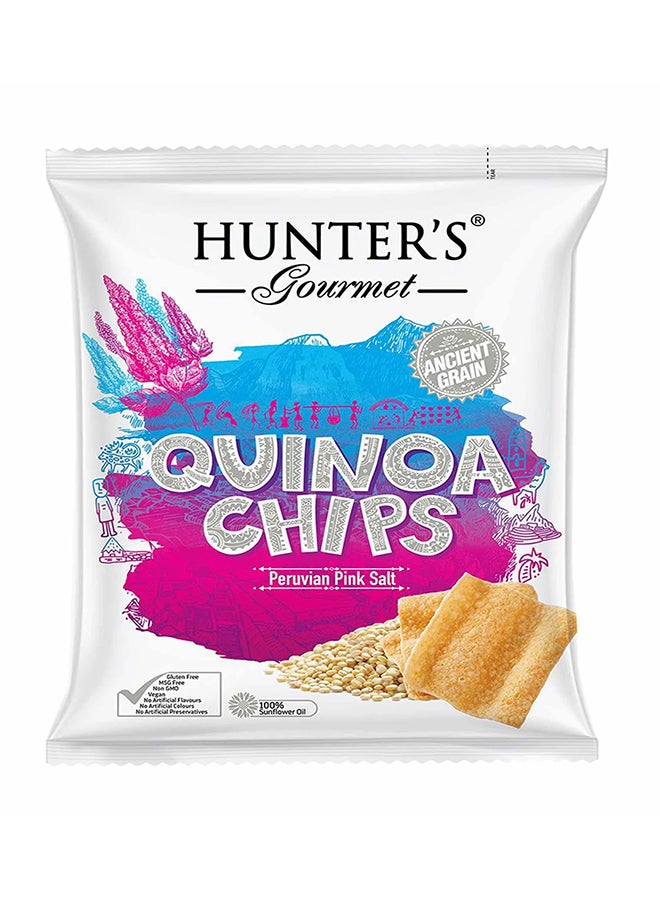 Hunter's Gourmet Quinoa Chips Peruvian Pink Salt 75grams  - Image 1