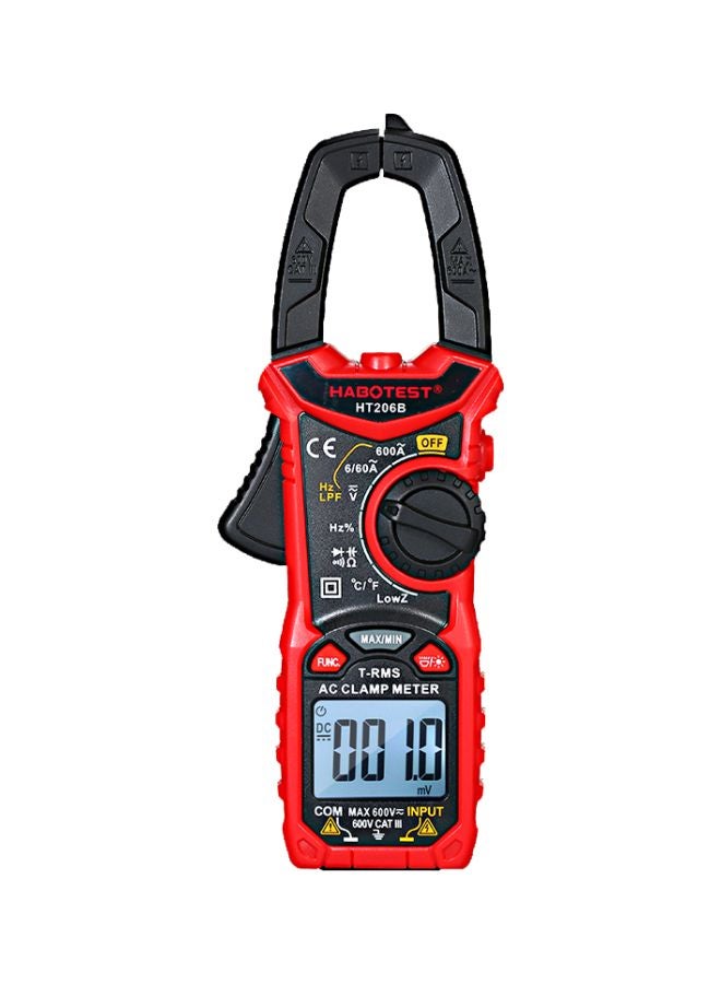 HABOTEST - Digital Clamp Meter Black/Red - Image 1