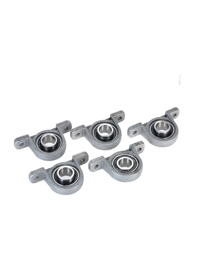5-Piece Inner Ball Mounted Pillow Block Bearing Silver - Image 2