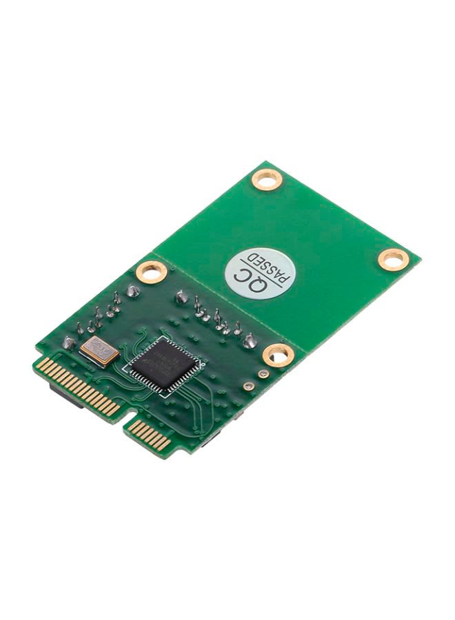 ماركة غير محددة بطاقة توسعة لمحول القرص الصلب بمنفذين من PCI-E إلى منفذ SATA 3 أخضر/أسود  - Image 2