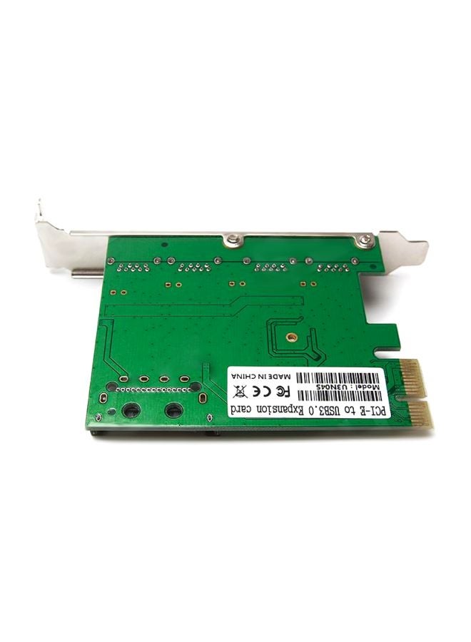 ماركة غير محددة محول توزيع ب4 منافذ من PCI-E إلى USB 3.0 أسود/ فضي/ أخضر  - Image 5