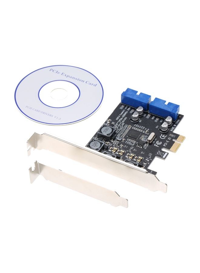 Generic 4-Port PCI-E USB 3.0 Expansion Card Black/Blue/Gold  - Image 3