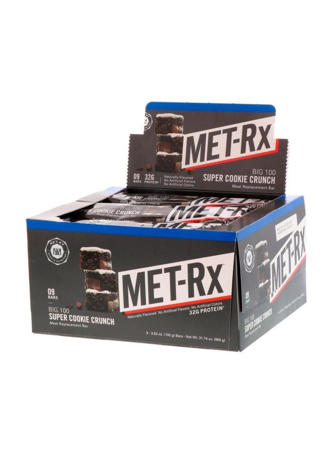 مت ركس لوح استبدال الوجبات كبير 100 سوبر كوكي كرانش - 9 قطع