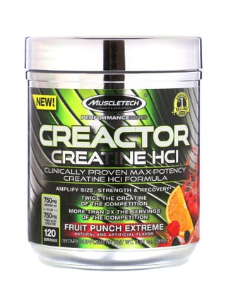 Creactor Creatine HCL Pre-Workout - Fruit Punch Extreme - 120 Servings - v1582109494/N34626554A_1