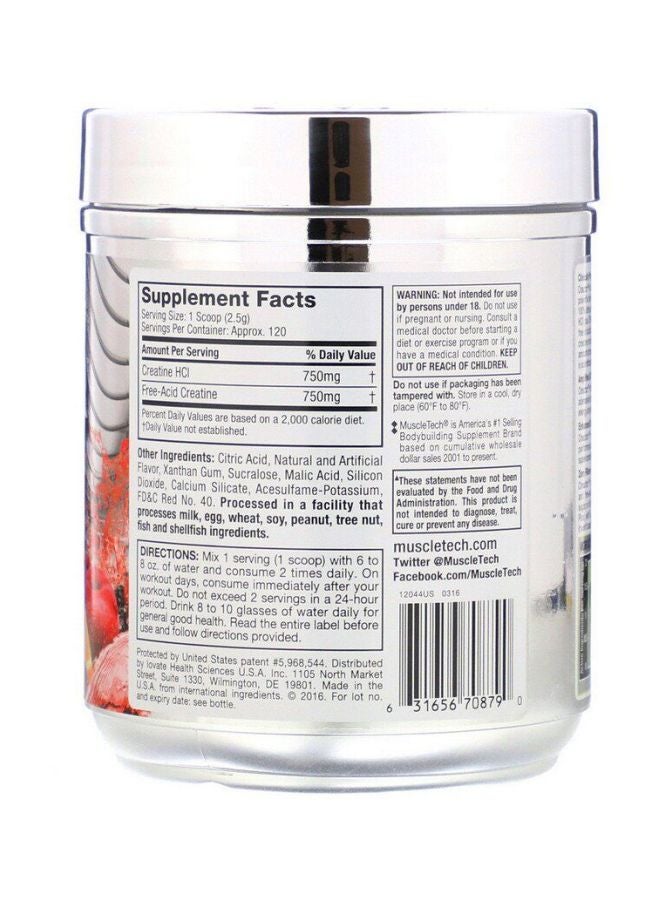 Creactor Creatine HCL Pre-Workout - Fruit Punch Extreme - 120 Servings