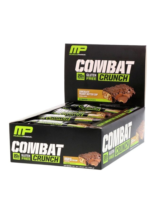 MusclePharm 12-Piece Combat Crunch Chocolate Peanut Butter Cup Protein Bar - Image 2