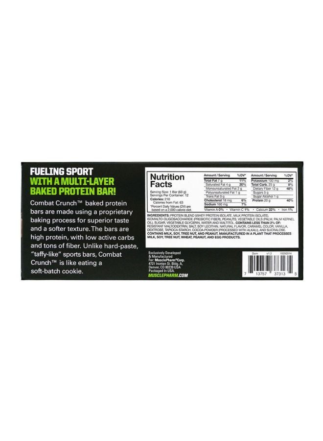 MusclePharm 12-Piece Combat Crunch Chocolate Peanut Butter Cup Protein Bar - Image 4