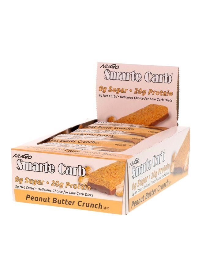 NuGo 12-Piece Smarte Carb Peanut Butter Crunch Protein Bar - Image 2