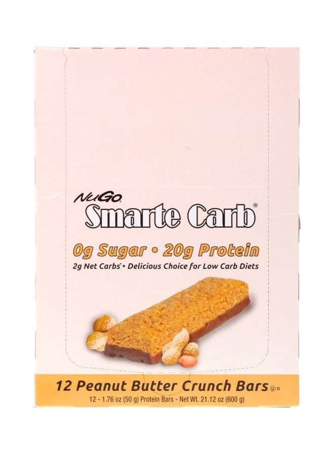 NuGo 12-Piece Smarte Carb Peanut Butter Crunch Protein Bar - Image 3