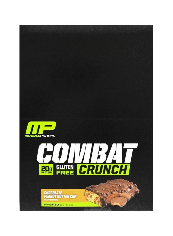 MusclePharm 12-Piece Combat Crunch Chocolate Peanut Butter Cup Protein Bar - Image 3