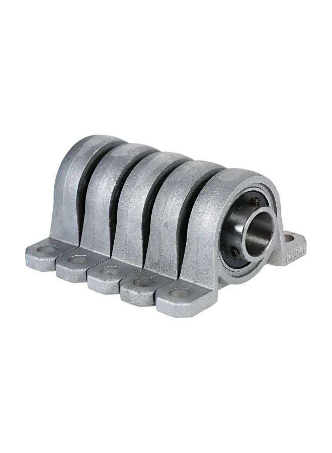 5-Piece Inner Ball Mounted Pillow Block Bearing Silver - Image 1