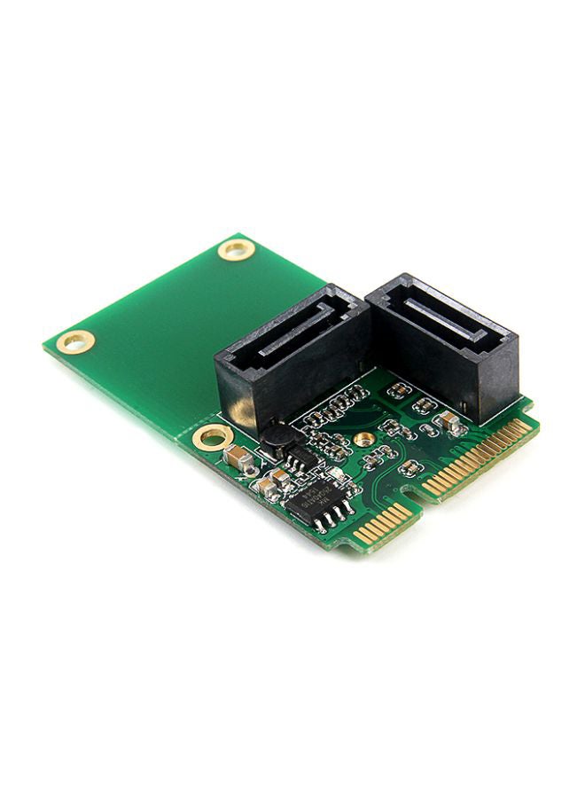 ماركة غير محددة بطاقة توسعة لمحول القرص الصلب بمنفذين من PCI-E إلى منفذ SATA 3 أخضر/أسود  - Image 5