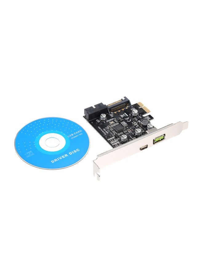 Generic PCI-E To USB 3.1 Expansion Card Black/Silver  - Image 4