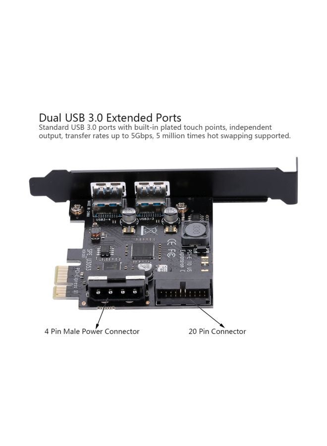STW 2-Port PCI Express Card Black  - Image 4