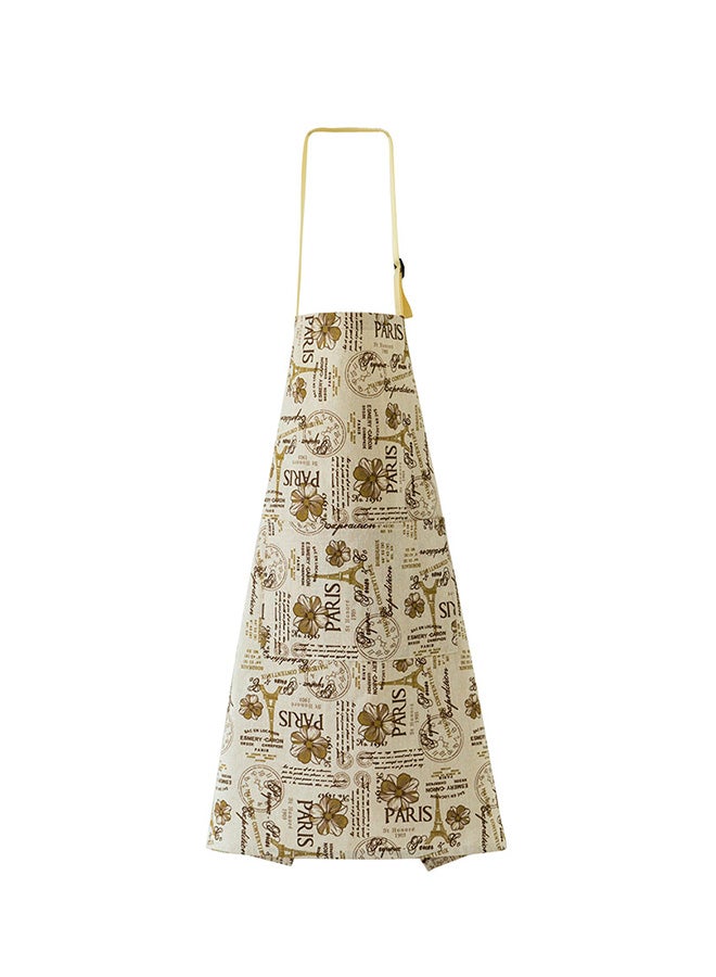 Convenient Pocket Waterproof Kitchen Adult Apron Beige/Brown 38x5x30cm  - Image 1