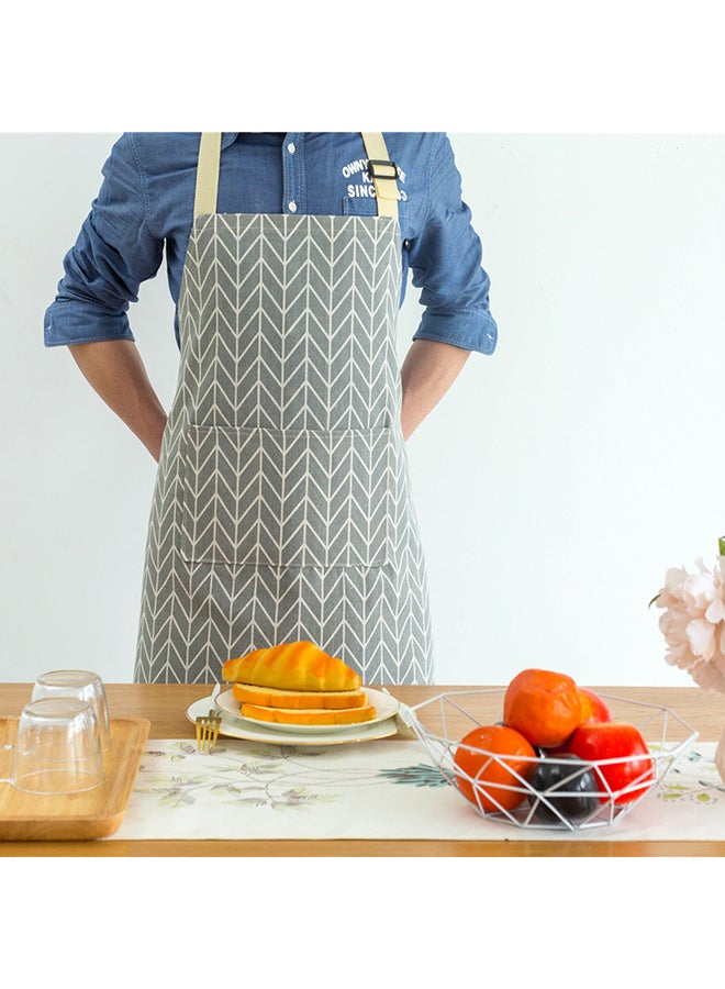 Convenient Pocket Waterproof Kitchen Adult Apron Blue/White 38x5x30cm  - Image 2