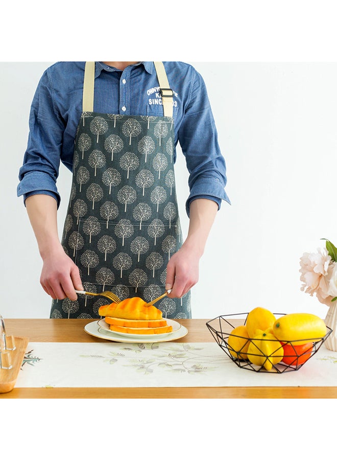 Convenient Pocket Waterproof Kitchen Adult Apron Blue/White 38x5x30cm  - Image 2