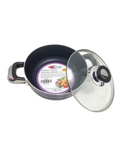 KAWASHI Non Stick Dutch Oven Pot With Glass Lid Black 22cm  - Image 3